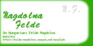 magdolna felde business card